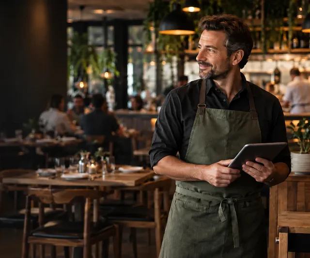 Gastheer in een restaurant