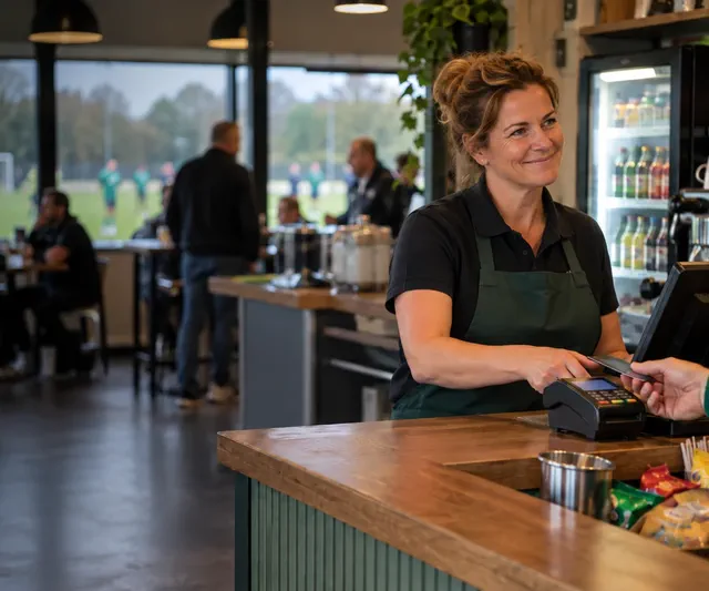 De kantine van een sportclub