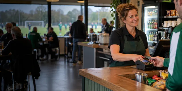 De kantine van een sportclub