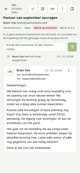 Een klantgesprek geopend op een telefoon.