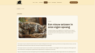 Een voorbeeldpagina met het aanbod en de contactmogelijkheden van een bedrijf.