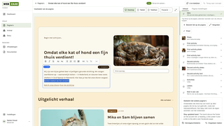 Een pagina bewerken op een voorbeeld van de website.