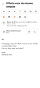 Een geopend e-mailbericht op een telefoon