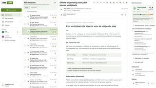 Zakelijke webmail met mailboxen en een geopend bericht